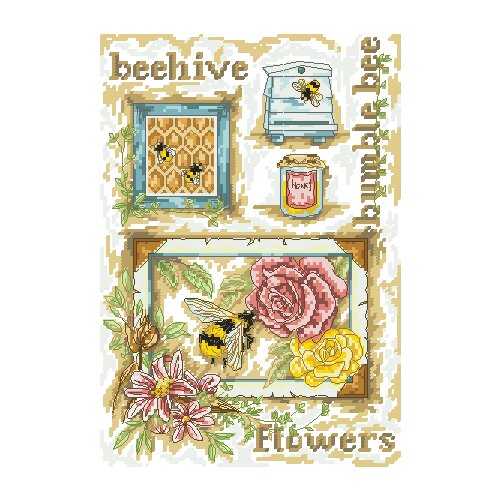 Needlework Cross stitch Handmade 14CT Counted Canvas DIY,Cross-stitch kits,Embroidery embroidery Anchor EPX160 Bee 28-36
