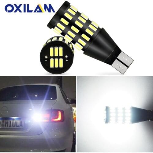 OXILAM 2x W16W T15 T16 LED No Error Car Reverse Lights for Skoda Superb Octavia 2 A7 FL 2011 2012 2013 Fabia Karoq Scala Felicia