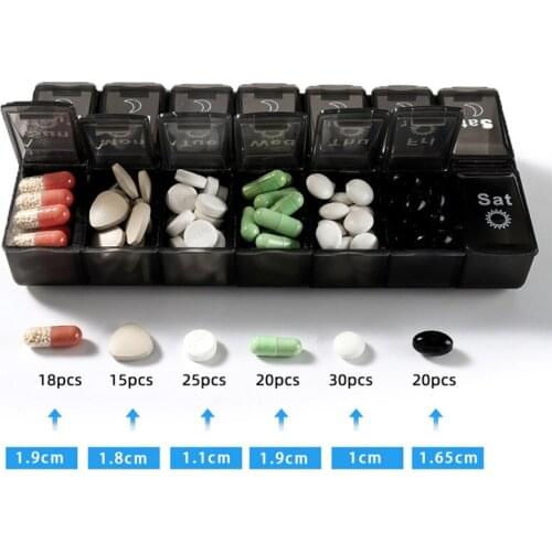 Travel Pill Box Holder Weekly Medicine Storage Organizer Container Drug Tablet Dispenser Independent Lattice Pill Case
