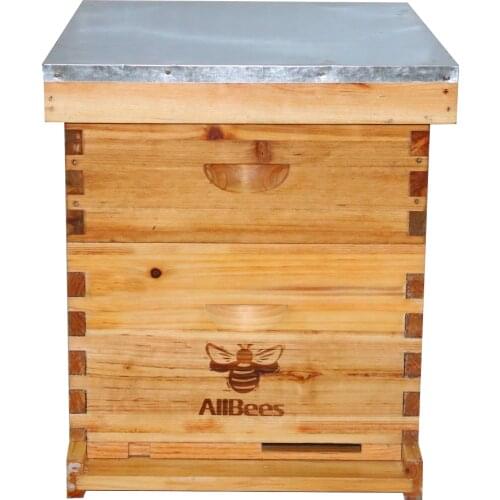 2 layers Wax coated beehive waterproof style, Langstroth 10 Frame Beehive beekeeping Necessary equipment