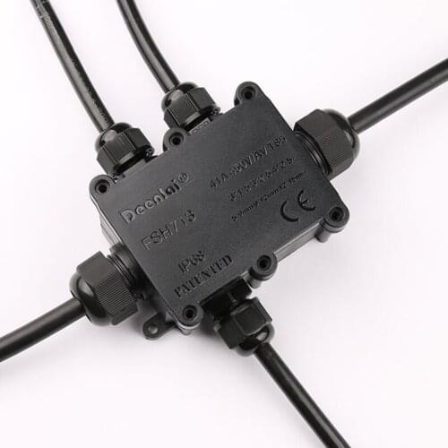 Waterproof junction box waterproof box IP68 grade junction box with terminal one into four out waterproof box