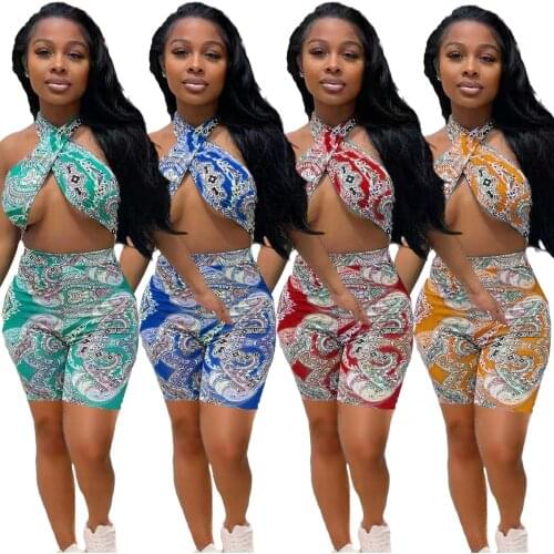 Adogirl Women Playsuits Halter Vintage Floral Print Sexy Backless Skinny Jumpsuits Fashion Rompers One Piece Streetwear Outfit