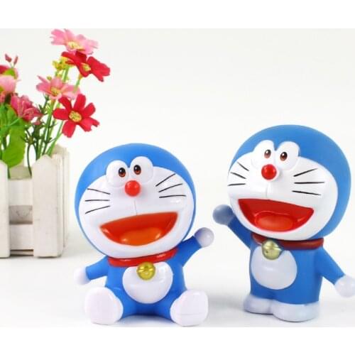 10-11cm Cartoon Doraemon Cute Cat Robot Mini Toys PVC Action Figure Docoration Dolls For Kids Gift