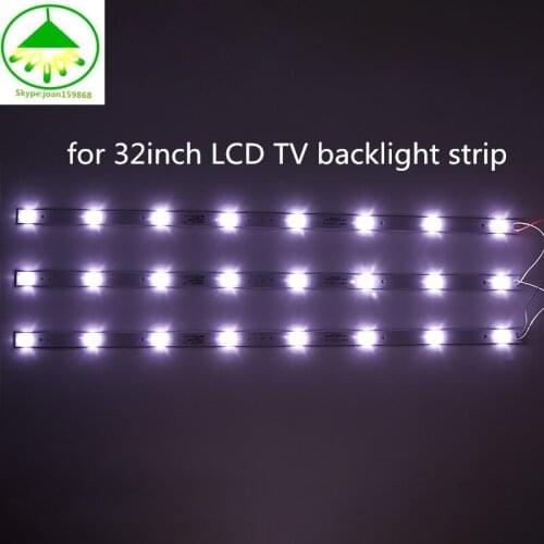 6 pcs/Lot 100% new high quality 32inch LCD TV backlight strip aluminum substrate universal 32inch 61.8cm 8leds each lamp is 3v