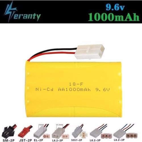 1000mah 9.6v Rechargeable Battery For Rc toys Cars Tanks Robots Gun NiCD Battery AA 9.6v 700mah Batteries Pack For Rc Boat 1PCS