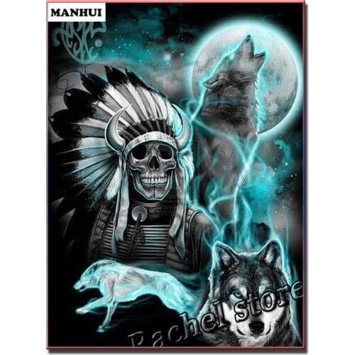 Diamond Embroidery Diy Diamond Painting Cross Stitch Kits Diamond Mosaic Wolf Full Square Diamond Embroidery AD356