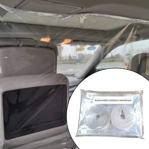 1.37x1.8m Car Isolation Protective Film PVC Universal Transparent Block Anti-smoke Bacteria Saliva Cover Car Interior Supplies