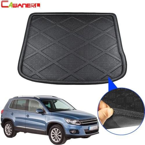 Cawanerl Car Styling Floor Trunk Mat Boot Tray Liner Rear Cargo Carpet Mud Luggage Protector Pad For Volkswagen Tiguan 2009-2011