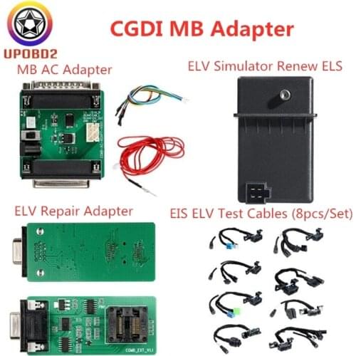CGDI MB For Mercedes For Benz Adapter MB AC Adapter ELV Repair ELV Simulator Renew ESL 8pcs ELS ELV Test Cables Key Programmer