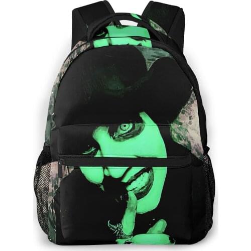 Gothic,Marilyn Manson Backpack for Girls Boys Travel RucksackBackpacks for Teenage school bag