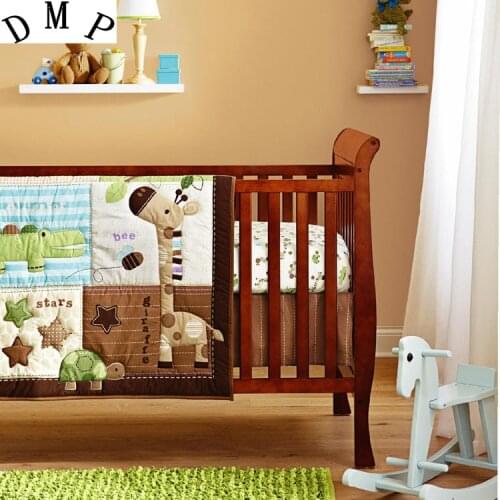 6PCS Baby Bedding Set Baby cradle crib cot bedding set cunas crib Quilt kit de berço (4bumper+duvet+bed cover)