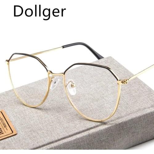 Korean version of polygonal metal spectacle frame ---personal and versatile ultra-light flat mirror s1787