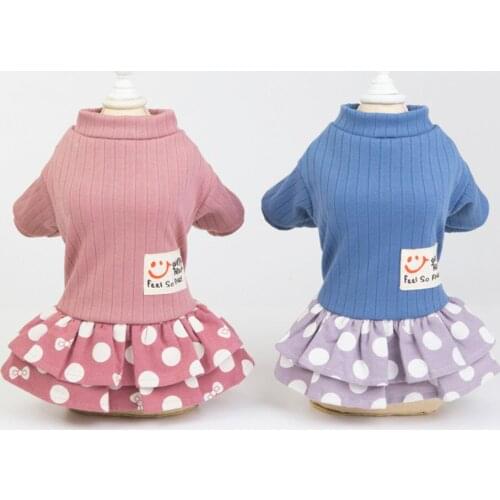 Summer Pet Clothes Dot Dog Dress For Dogs Skirt Summer Dog Wedding Dresses Yorkshire Clothes For Dogs Chihuahau Pet Cat Dress