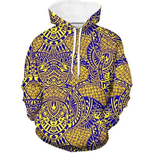 Best Selling Polynesian Style Design Vintage Hoodies Women Oversized Winter Long Sleeve Hoodies Sweatshirts Custom Girl Hoodie