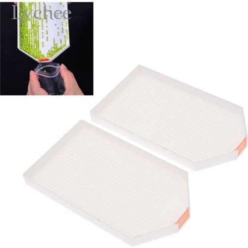 Lychee 2pcs Multifunctional Diamond Embroidery Large Tray Plastic Rhinestone Capacity Plate Diamond Painting Tools Accessory