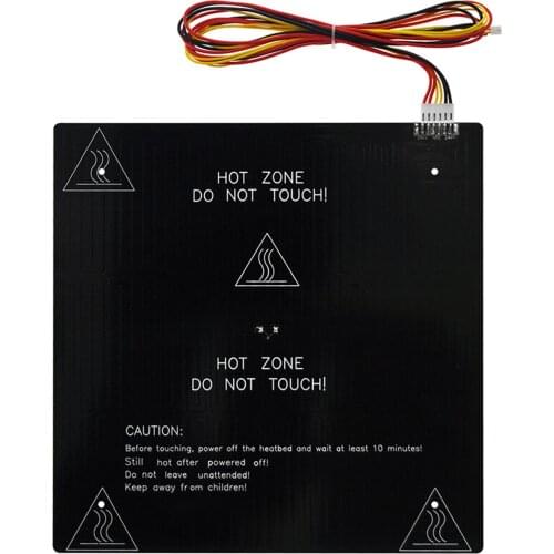 24V 3D Printer Hotbed MK3 Heating Platform Aluminum Plate 235*235*3mm with 90cm Hotbed Wire for Ender-3/3 PRO/Bluer 3D Printer