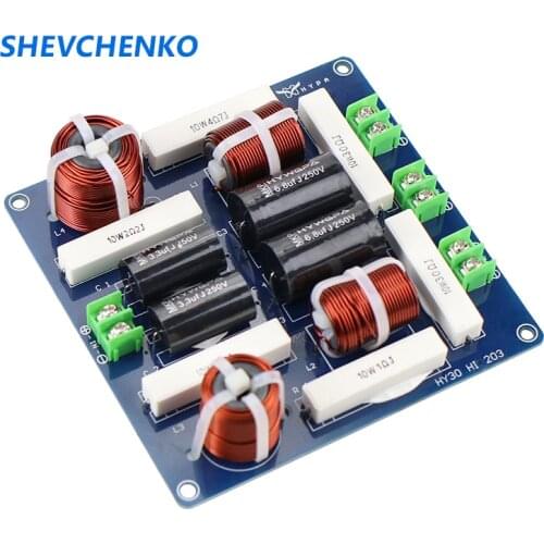 300W 3 way Audio Crossover Board Tweeter Mid Bass Speaker Audiophile Frequency Divider For Home 8-10 Inch Speaker DIY 1pcs