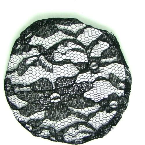 Teenager girls ladies 4" diameter high elastic lace flower hair net holder ornament fashion accessories 6pcs lot