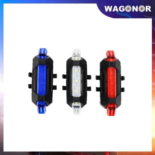 Bicycle Light Waterproof Rear Tail Light LED USB Style Rechargeable or Battery Style Bike Cycling Portable Light Hot Sale