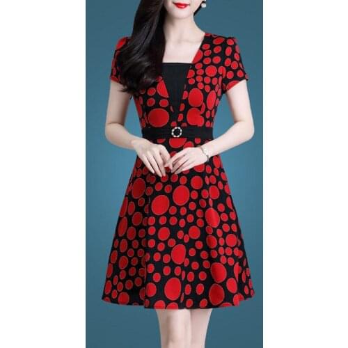 Summer Womens Chiffon Dress New Style Fashion Temperament Elegant Sexy Short Sleeve Waist Covered Cocktail Dresses 0960