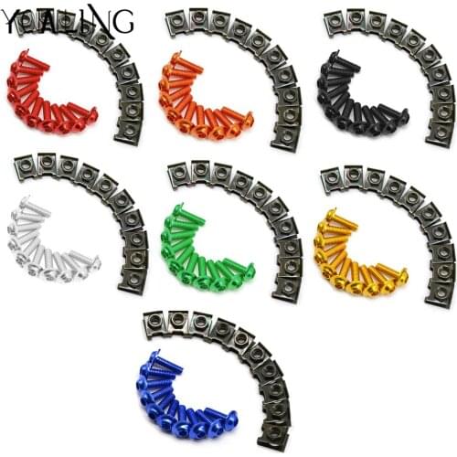 10pcs 6mm CNC Motorcycle Fairing body work Bolts Screws For 200 390 125 RC125 RC200 RC390 125 640 Adventure