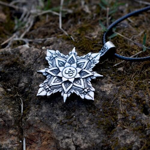 12pcs Retro Tibet Spiritual Necklace Tibet Mandala pendant Necklace geometry amulet Religious jewelry