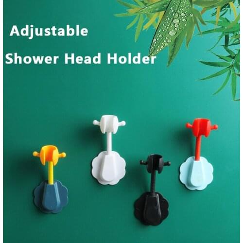 360 Adjustable Shower Head Holder Rack Self-Adhesive Shower Holder Rack Bathroom Shower Bracket Stand Bathroom Accessories