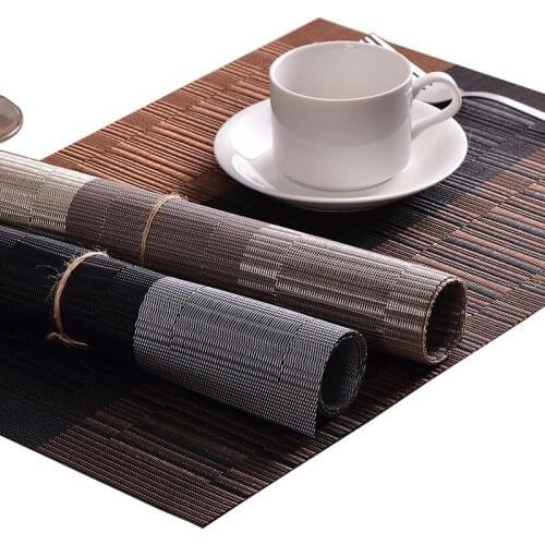 4pcs Fashion 30cm*45cm PVC decorative tablecloth For dining room tabletop Heat resistant Waterproof Oilproof kitchen supplies