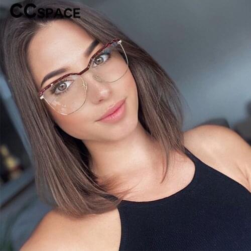 53366 Tr90 Anti-Blue Light Eyebrow Glasses Frame Spring Leg Optical Fashion Computer Eyeglasses for Men Women