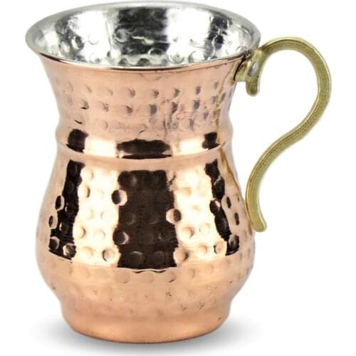 6 Red Copper Bowl Copper Mug Tinned Copper Mug 200ml Tinned Copper Buttermilk Glass Marash Pulsed Work Buttermilk Hosaf Sherbet