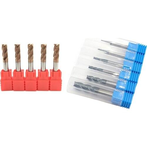 Promotion! 11Pcs 4 Flute Carbide Endmills CNC Milling Cutter Milling Slotting Profiling Face Mill, 6 Pcs 45 Degree & 5Pcs 55 Deg