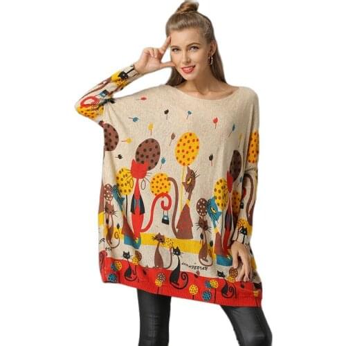 ARCSINX Autumn Sweater Women Cute Fashion Thin Oversize Long Sweater Female Plus Size Casual Batwing Sleeve Ladies Pullover 10XL