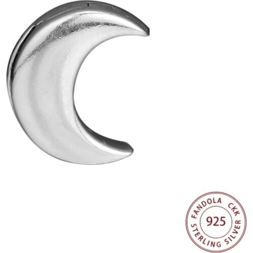 Authentic 925 Sterling Silver Charm Moon Clip Beads Charms Fits Reflexions Bracelet Jewelry Making Women Accessories kralen
