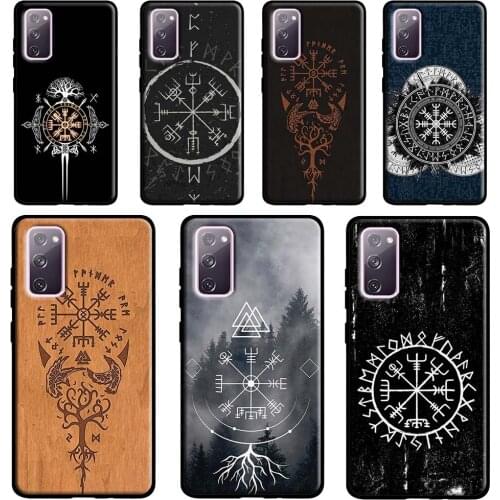 Viking Vegvisir Odin Nordic Case For Samsung Galaxy S20 FE S21 Ultra Note 20 Note9 Note10 S8 S10 S9 Plus S10e Coque