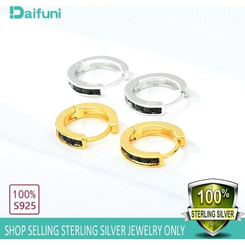 Daifuni 925 Sterling Silver big U oval Earrings Vintage Geometric Creative Simple Wild Chic Earrings for Men Woman Jewelry Gift