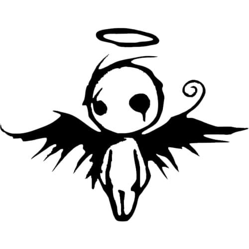 Fuzhen Boutique Decals Exterior Accessories Creativity Dark Fallen Angel of Death Wing Stickers Vinyl Decal Motorcycle Sticker