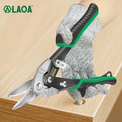 LAOA 10"/11" Scissors Shears Iron Sheet Steel sheet Industrial Standard Double Lever Metalworking Iron Cutter Tin Snips Scissors