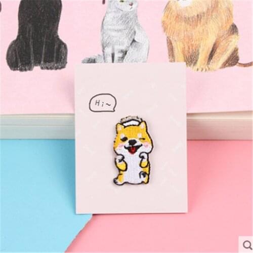 Maxsin 1 Pc High Quality Embroidery Cute Little Dog Cat Sticker Cartoon Animal Patches Iron On Clothes Applique Decorative DIY
