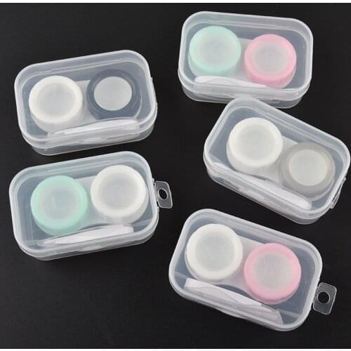 Abs Multicolor Men Women Travelling Portable Pp Contact Lens Case Contact Eco-friendly Safe Unisex Lens Storage Box