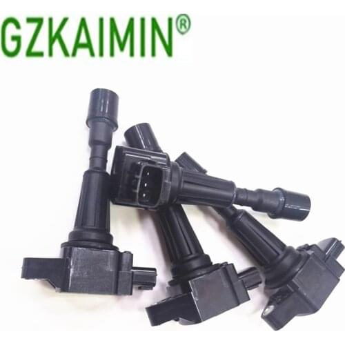 Set of 4 Ignition Coil OEM ZJ20-18-100 ZJ2018100 Fits For 11-15 M-azda 2 1.5L-L4 M-azda 3 1.4L 1.6L