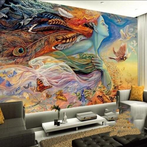 Milofi custom 3D wallpaper mural abstract color oil painting karaoke night club bar box wall cloth custom personalized wallpaper