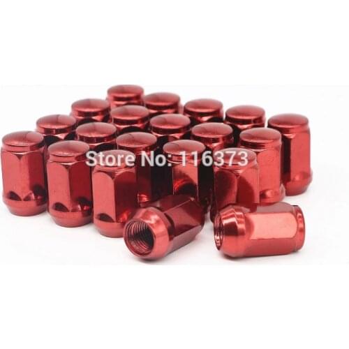 New 1/2x20 lug nuts Chrome/Red/Black Acorn Bulge wheel nut Set of 20 lugnuts closed end for 1991-2015 Ford Explorer