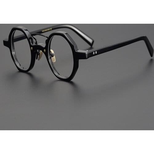 Retro Japanese Design Acetate Eyeglasses Vintage Men Optical Eyewear Anti-Blue Light Myopia Prescription Glasses Frame for Women