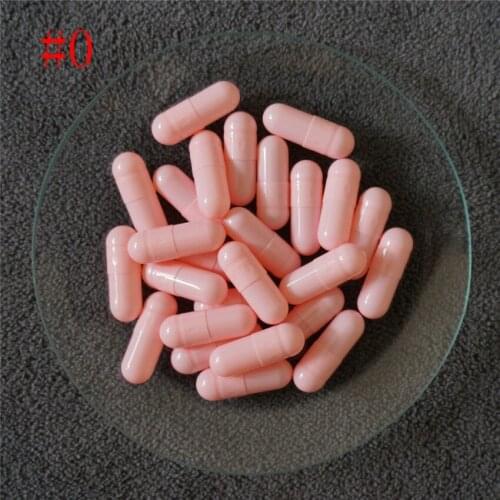 0# 5000pcs 0 Size High Quality Hollow Gelatin Empty Capsules, Cosmetic Pink Hard Gelatin Capsules ,Joined or Separated Capsules