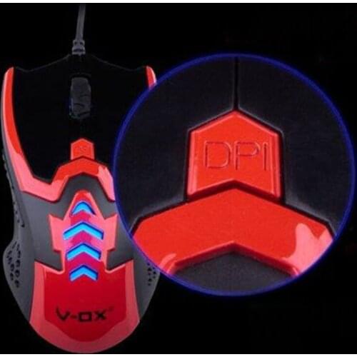 Promotion V-OX 2400DPI LED Optical 6D USB Wired Gaming Mouse 6 Buttons Game Pro Gamer Mouse PC Computer Mice