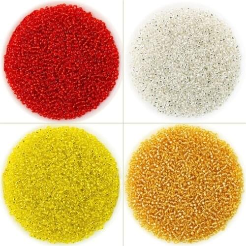 Cross stitch beads with silver beads 2mm Yellow Gold HANDMADE BEADED SILVER small lattice Beads 50 grams