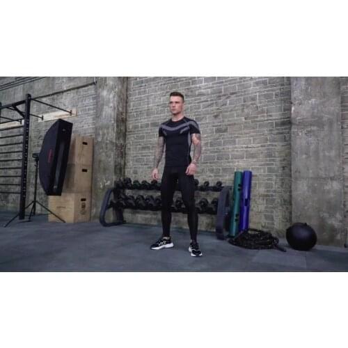 Zipper Reflective Run Fitness Sports Pants Elastic Quick-drying Tights Workout Leggings for Men