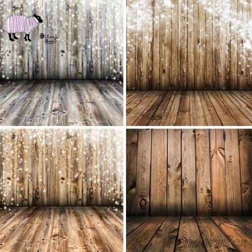 Newborn Photography Props Retro Simulation Wood Floor Backdrop Fabric Baby Photoshoot Studio Wedding Vinyl Background Props
