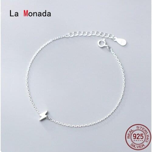 La Monada Lightning Bracelets For Women Silver 925 Sterling Silver Fine Real Silver 925 Bracelet Chain Womens Bracelet