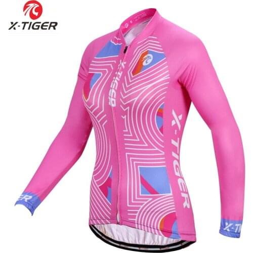 X-TIGER Pro Winter Thermal Fleece Cycling Jerseys Bicycle Clothing Ropa Ciclismo Woman Bike Wear Uniform Warm Clothing Maillot